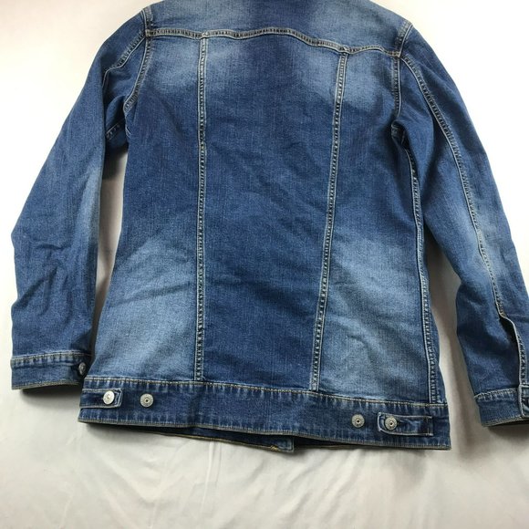 Lularoe Jean Jacket Size M Medium Wash Denim Button Front - Picture 6 of 7